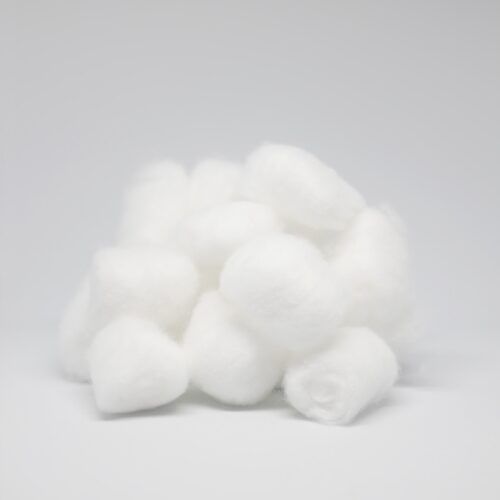 Pile of soft white cotton wool balls